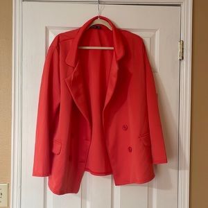 Coral Double Breasted Blazer